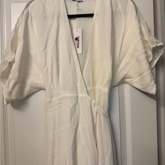 Reformation Winslow Ivory Wrap Dress - Picture 6 of 6